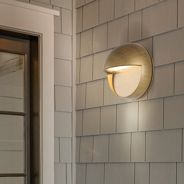 Orbe 6.25" Outdoor Metal/Glass Integrated LED Wall Sconce